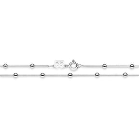 Gargantilla veneciana con cuentas de plata de ley 925 maciza.