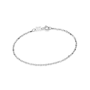 Pulsera con decoración de cuentas y cuentas de plata de ley 925 maciza.