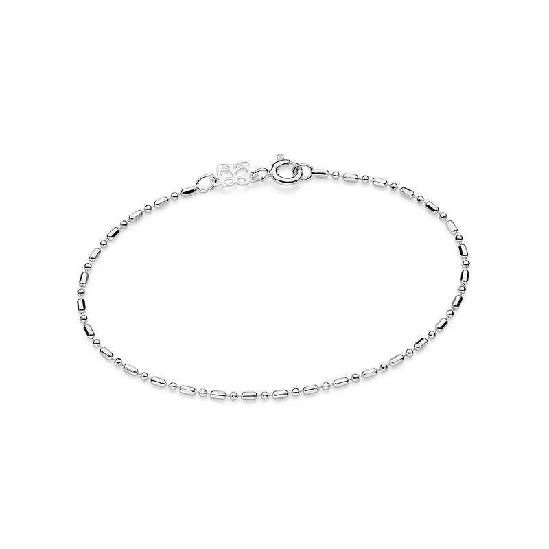 Pulsera con decoración de cuentas y cuentas de plata de ley 925 maciza.