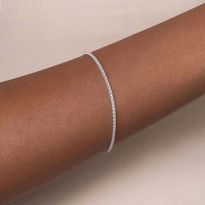 Pulsera de doble eslabón en plata de ley 925 maciza.