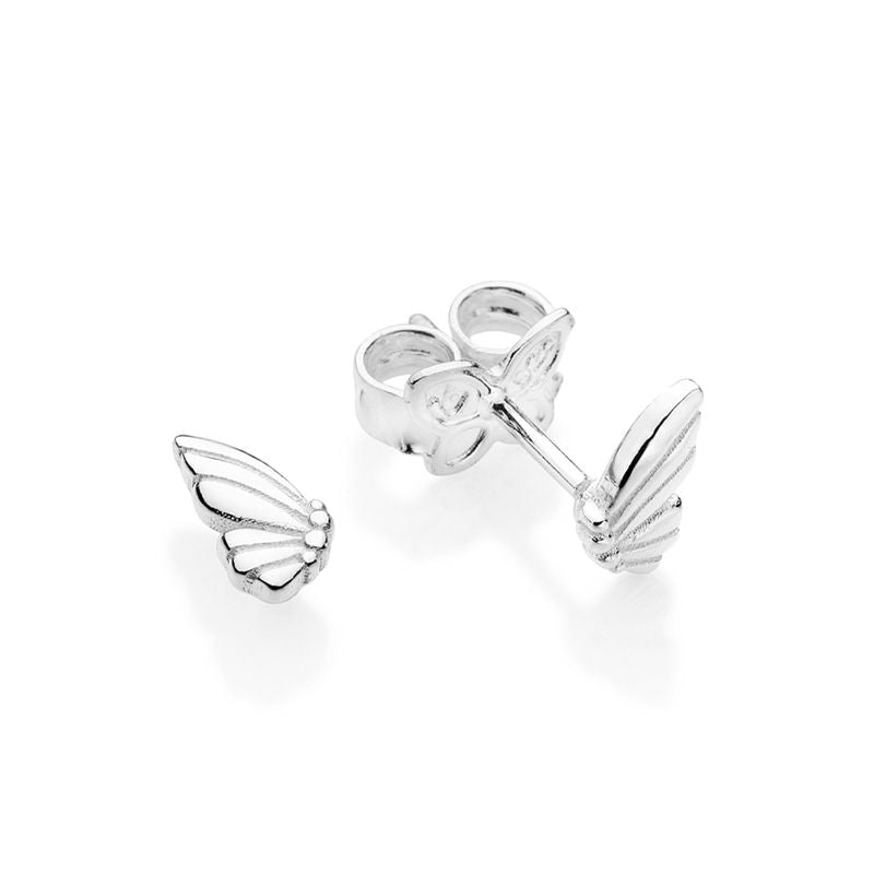 PENDIENTES DE ALAS DE MARIPOSA EN PLATA DE LEY 925 MACIZA
